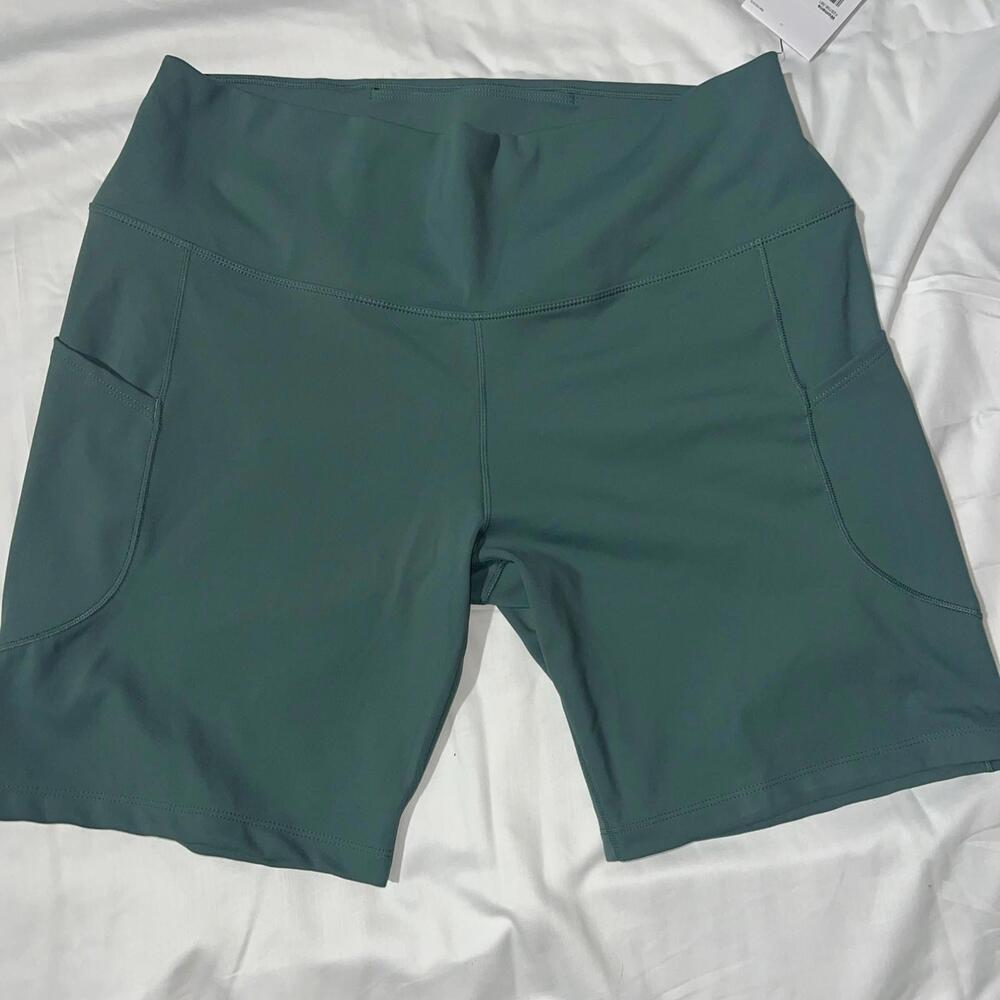 Women’s Nike One Dri-FIT High Waist 8"  Blue Shorts Pockets  XXL   FZ6758-361